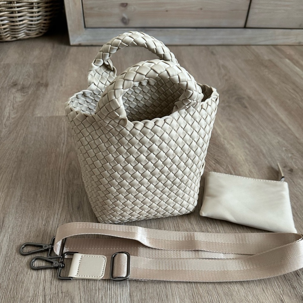 Naghedi St. Barths Petit in Ecru tote bag